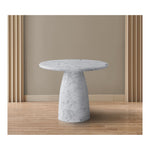 Cosenza 36" Marble Finish Concrete Indoor / Outdoor Dining Table in White