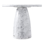 Cosenza 36" Marble Finish Concrete Indoor / Outdoor Dining Table in White