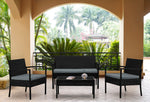 Noli 4-Piece Conversation Set in Black and Gray