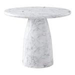 Cosenza 36" Marble Finish Concrete Indoor / Outdoor Dining Table in White