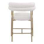 Blake Boucle Fabric Upholstered Counter Stool in Cream