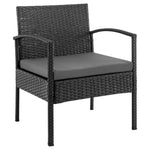Noli 4-Piece Conversation Set in Black and Gray