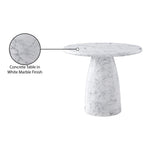 Cosenza 36" Marble Finish Concrete Indoor / Outdoor Dining Table in White