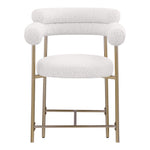 Blake Boucle Fabric Upholstered Counter Stool in Cream