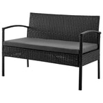 Noli 4-Piece Conversation Set in Black and Gray