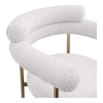 Blake Boucle Fabric Upholstered Counter Stool in Cream
