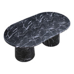 Cosenza 78" Marble Finish Concrete Indoor / Outdoor Dining Table (3 Boxes) in Black