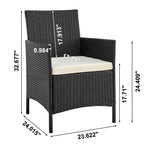 Imperia 4-Piece Conversation Set in Black and Cream