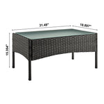 Imperia 4-Piece Conversation Set in Black and Cream