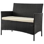 Imperia 4-Piece Conversation Set in Black and Cream
