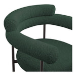 Blake Boucle Fabric Upholstered Counter Stool in Green