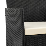 Imperia 4-Piece Conversation Set in Black and Cream