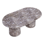Cosenza 78" Marble Finish Concrete Indoor / Outdoor Dining Table (3 Boxes) in Brown