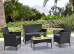 Imperia 4-Piece Conversation Set in Black and Gray