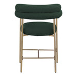 Blake Boucle Fabric Upholstered Counter Stool in Green