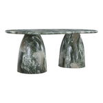 Cosenza 78" Marble Finish Concrete Indoor / Outdoor Dining Table (3 Boxes) in Green