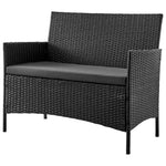 Imperia 4-Piece Conversation Set in Black and Gray
