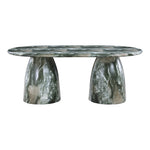 Cosenza 78" Marble Finish Concrete Indoor / Outdoor Dining Table (3 Boxes) in Green