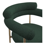 Blake Boucle Fabric Upholstered Counter Stool in Green