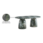 Cosenza 78" Marble Finish Concrete Indoor / Outdoor Dining Table (3 Boxes) in Green