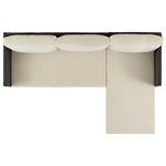 Menton 3-Piece Sectional Set in Brown and Cream