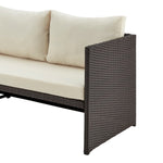 Menton 3-Piece Sectional Set in Brown and Cream