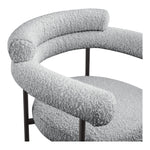 Blake Boucle Fabric Upholstered Counter Stool in Grey
