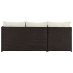 Menton 3-Piece Sectional Set in Brown and Cream