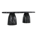 Cosenza 96" Marble Finish Concrete Indoor / Outdoor Dining Table (3 Boxes) in Black