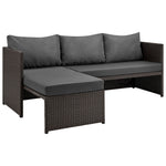 Menton 3-Piece Sectional Set in Brown and Gray