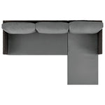 Menton 3-Piece Sectional Set in Brown and Gray