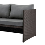 Menton 3-Piece Sectional Set in Brown and Gray