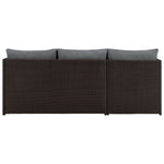 Menton 3-Piece Sectional Set in Brown and Gray