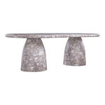 Cosenza 96" Marble Finish Concrete Indoor / Outdoor Dining Table (3 Boxes) in Brown