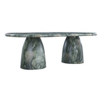 Cosenza 96" Marble Finish Concrete Indoor / Outdoor Dining Table (3 Boxes) in Green
