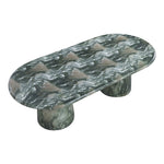 Cosenza 96" Marble Finish Concrete Indoor / Outdoor Dining Table (3 Boxes) in Green