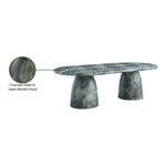 Cosenza 96" Marble Finish Concrete Indoor / Outdoor Dining Table (3 Boxes) in Green
