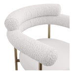Blake Vegan Leather And Boucle Fabric Upholstered Counter Stool in Cream