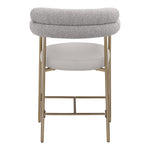 Blake Vegan Leather And Boucle Fabric Upholstered Counter Stool in Taupe