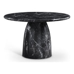 Cosenza 48.5" Marble Finish Concrete Indoor / Outdoor Dining Table in Black