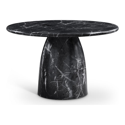 Cosenza 48.5" Marble Finish Concrete Indoor / Outdoor Dining Table in Black