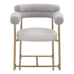Blake Vegan Leather And Boucle Fabric Upholstered Counter Stool in Taupe
