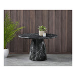 Cosenza 48.5" Marble Finish Concrete Indoor / Outdoor Dining Table in Black