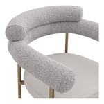 Blake Vegan Leather And Boucle Fabric Upholstered Counter Stool in Taupe