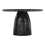 Cosenza 48.5" Marble Finish Concrete Indoor / Outdoor Dining Table in Black