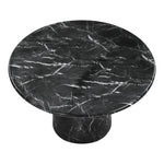 Cosenza 48.5" Marble Finish Concrete Indoor / Outdoor Dining Table in Black
