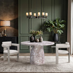Cosenza 48.5" Marble Finish Concrete Indoor / Outdoor Dining Table in Brown
