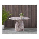 Cosenza 48.5" Marble Finish Concrete Indoor / Outdoor Dining Table in Brown