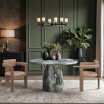 Cosenza 48.5" Marble Finish Concrete Indoor / Outdoor Dining Table in Green