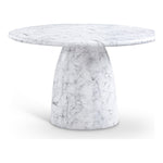 Cosenza 48.5" Marble Finish Concrete Indoor / Outdoor Dining Table in White